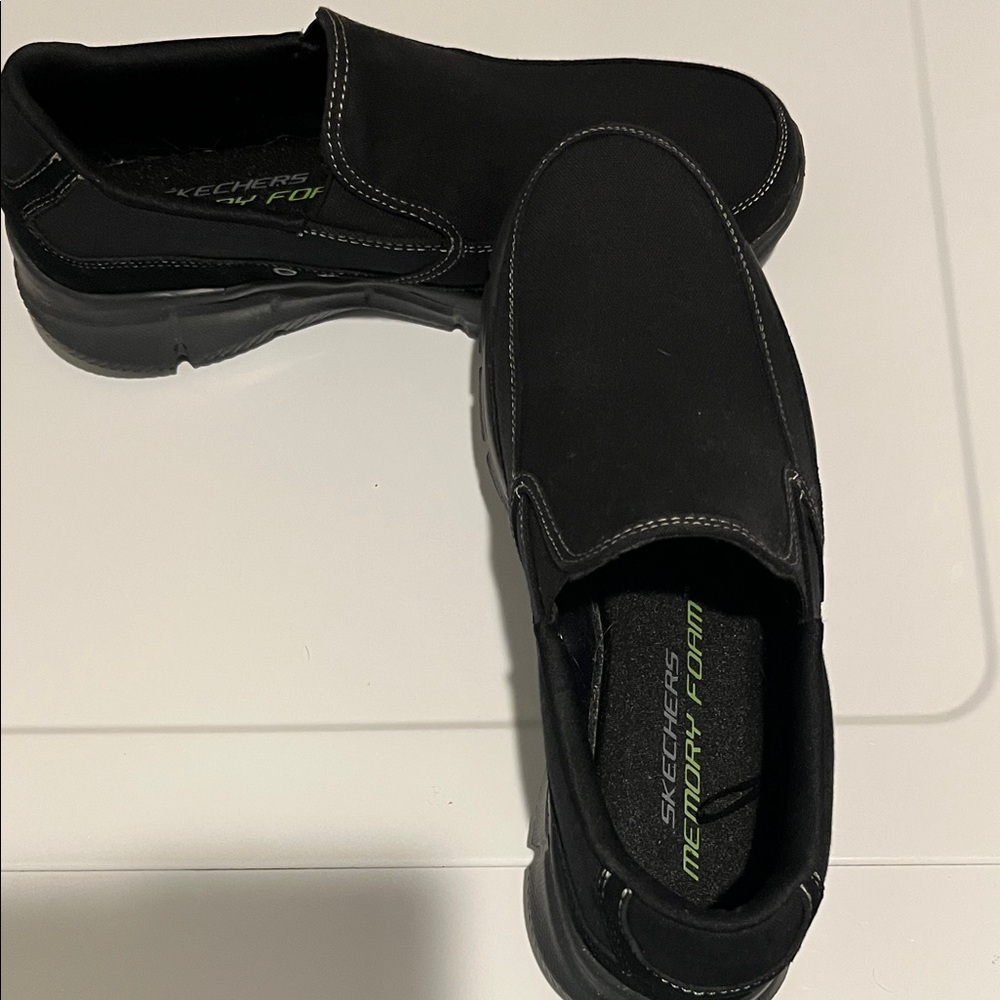 Skechers Men's Black Loafers with Memory Foam
